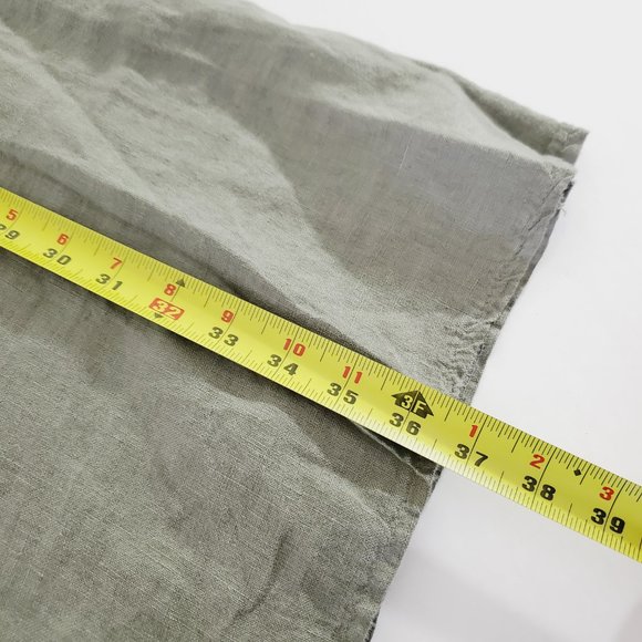 Lungo L'Arno Italy Dress Pure Linen Layered Boho Lagenlook Sage Green L - Picture 12 of 12